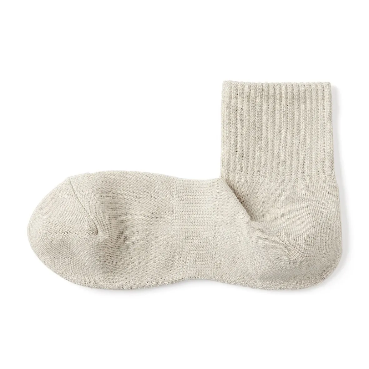 Muji Calcetines cortos de felpa en ángulo recto para hombre