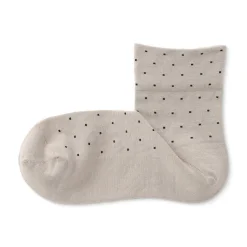 Best Muji Calcetines cortos de puntos con dobladillos cómodos para mujer