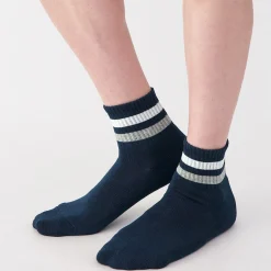 Muji Calcetines cortos forrados de felpa con ángulo recto para hombre