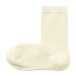 Hot Muji Calcetines de 3 capas con puño holgado y talón en ángulo recto para mujer