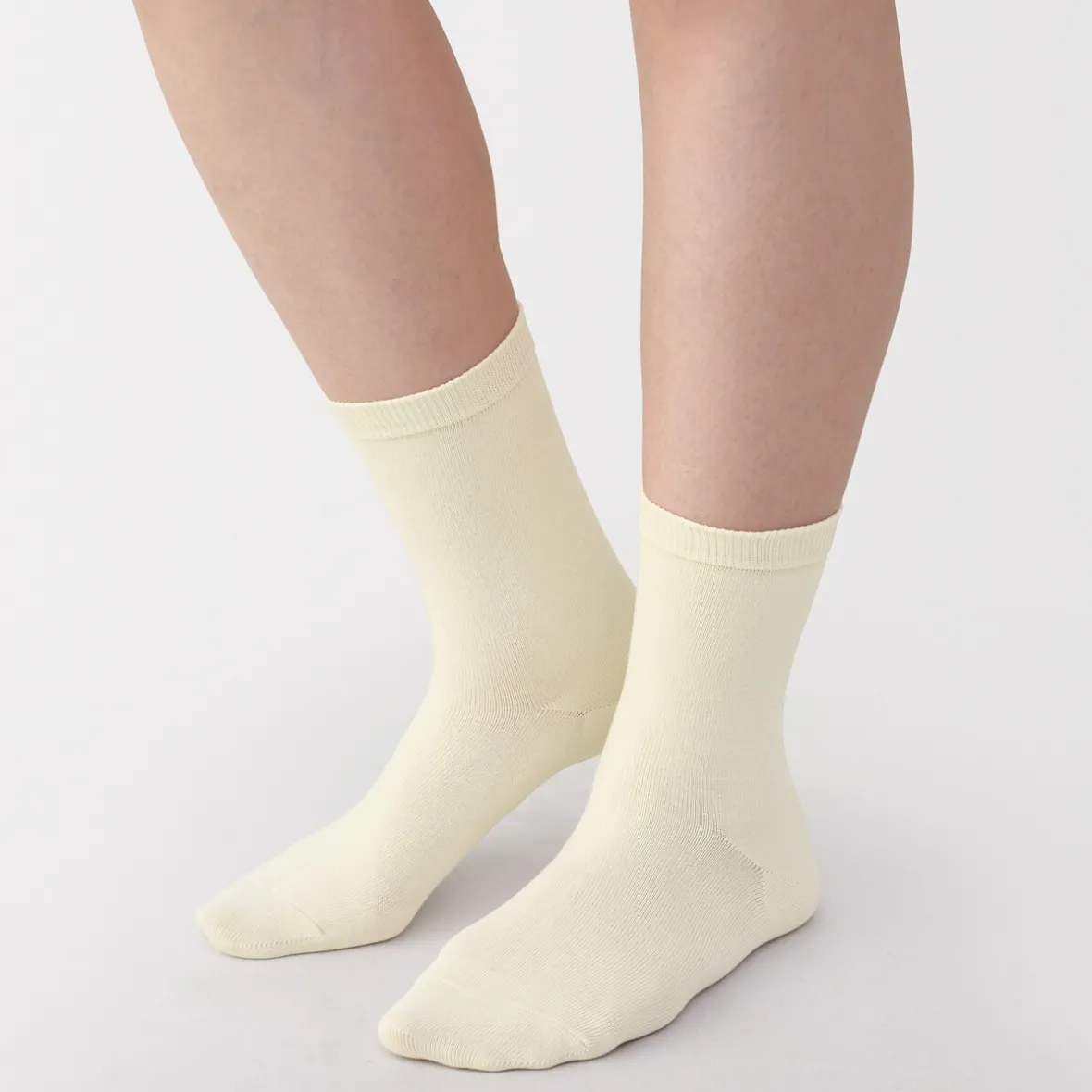 Hot Muji Calcetines de 3 capas con puño holgado y talón en ángulo recto para mujer
