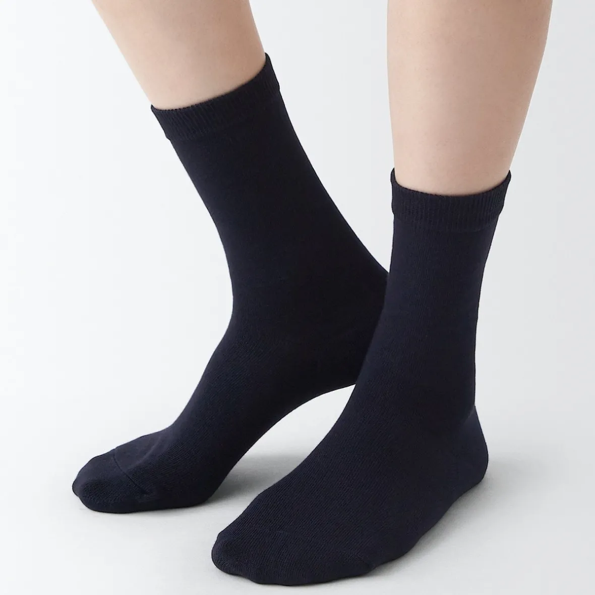 Hot Muji Calcetines de 3 capas con puño holgado y talón en ángulo recto para mujer