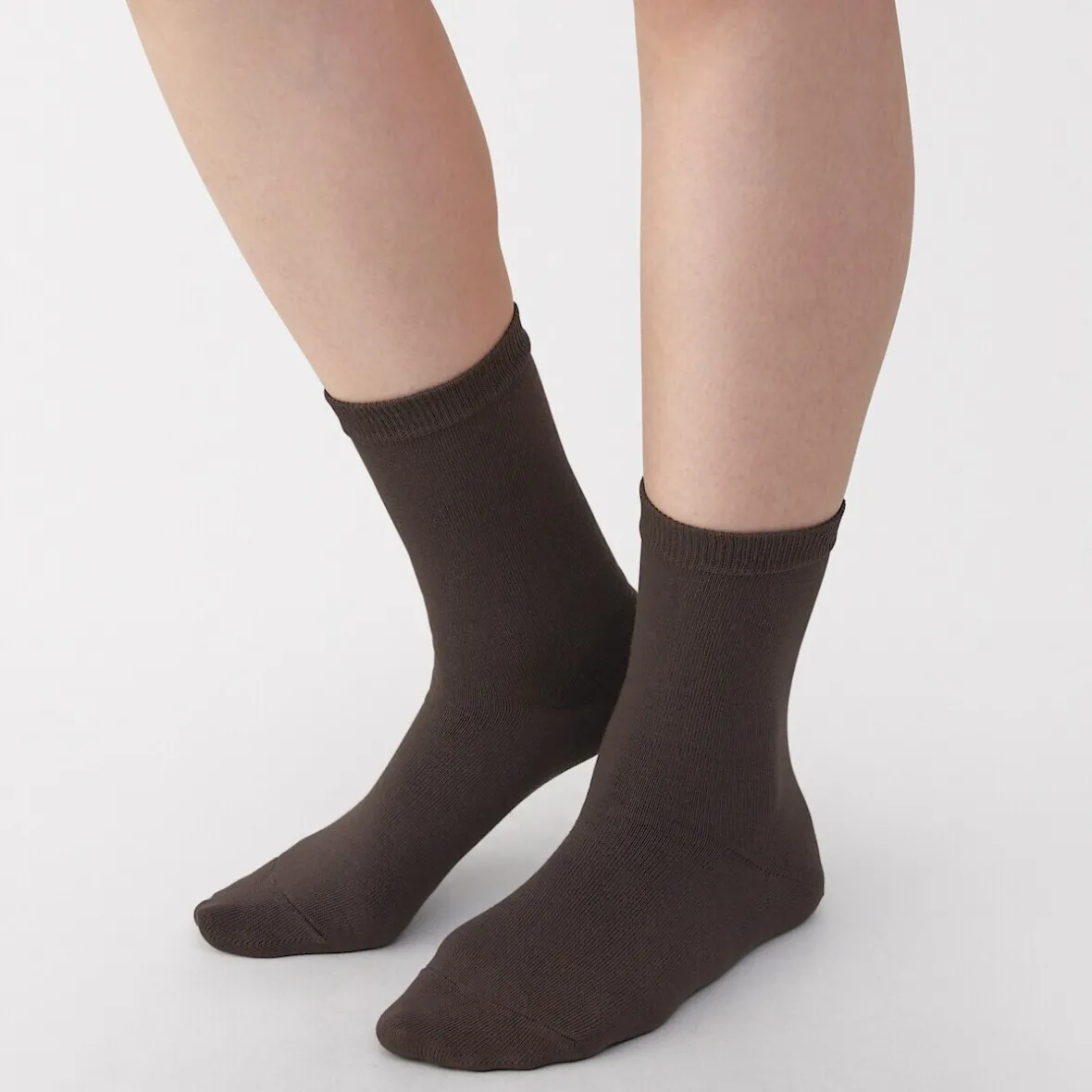 Hot Muji Calcetines de 3 capas con puño holgado y talón en ángulo recto para mujer