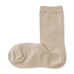 Hot Muji Calcetines de 3 capas con puño holgado y talón en ángulo recto para mujer