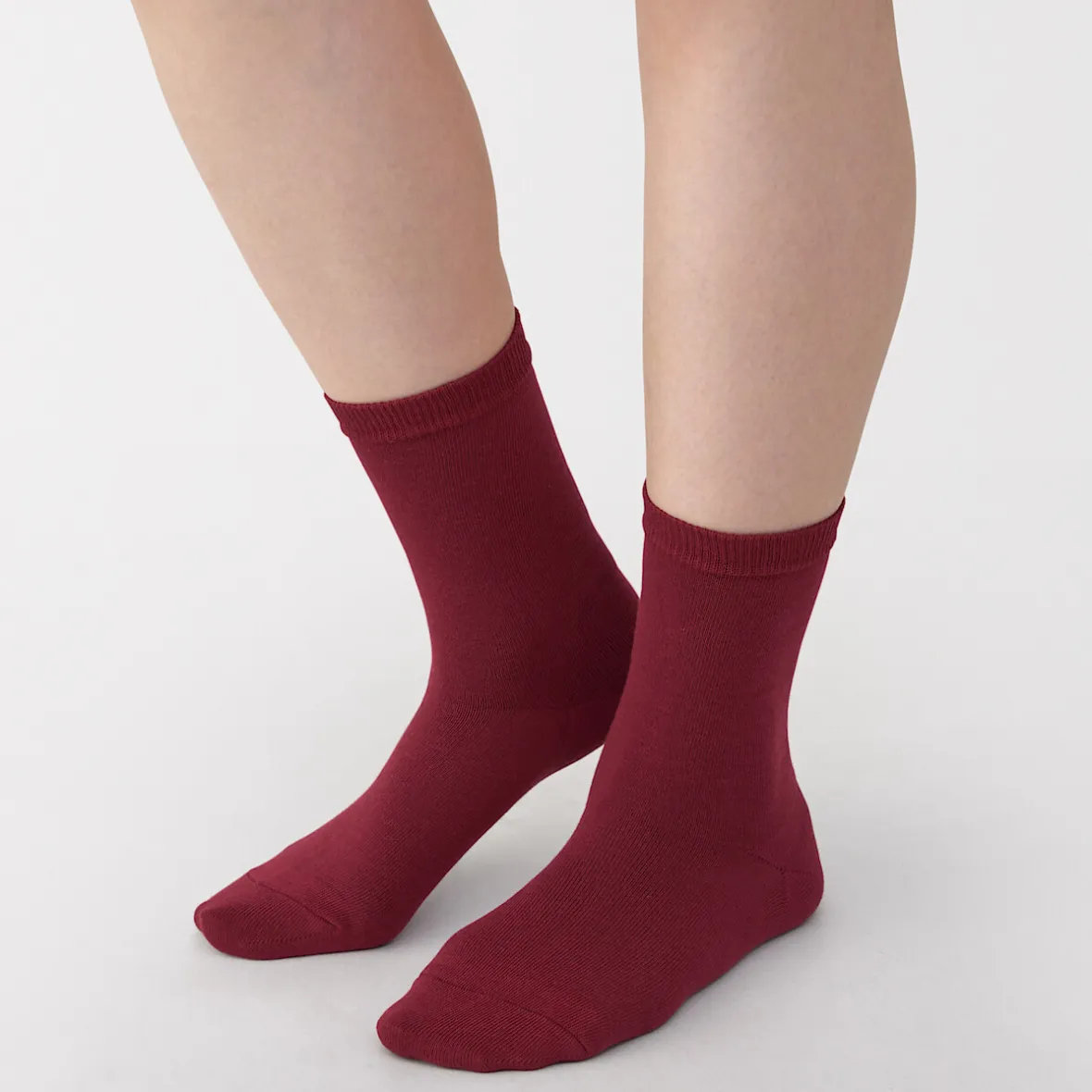 Hot Muji Calcetines de 3 capas con puño holgado y talón en ángulo recto para mujer