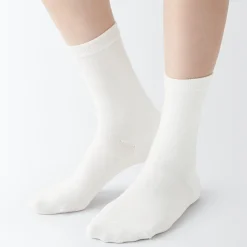 Hot Muji Calcetines de 3 capas con puño holgado y talón en ángulo recto para mujer