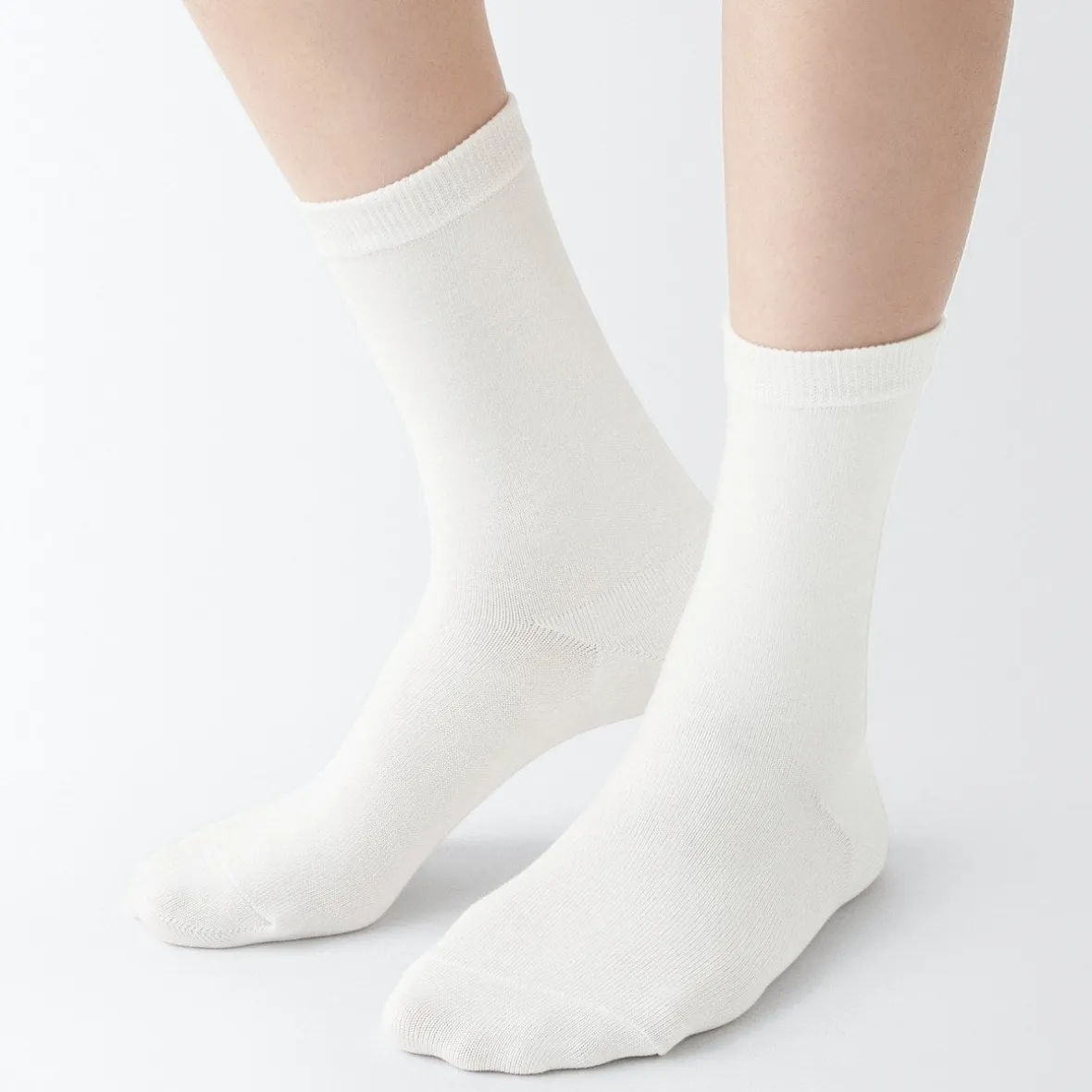 Hot Muji Calcetines de 3 capas con puño holgado y talón en ángulo recto para mujer