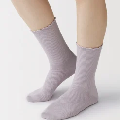 New Muji Calcetines de modal mezclado con ángulo recto y puño cómodo para mujer