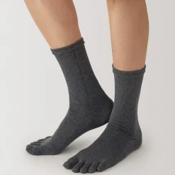 Discount Muji Calcetines de ángulo recto con 5 dedos para hombre