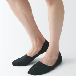 Clearance Muji Calcetines finos invisibles con agarre en el talón para hombre