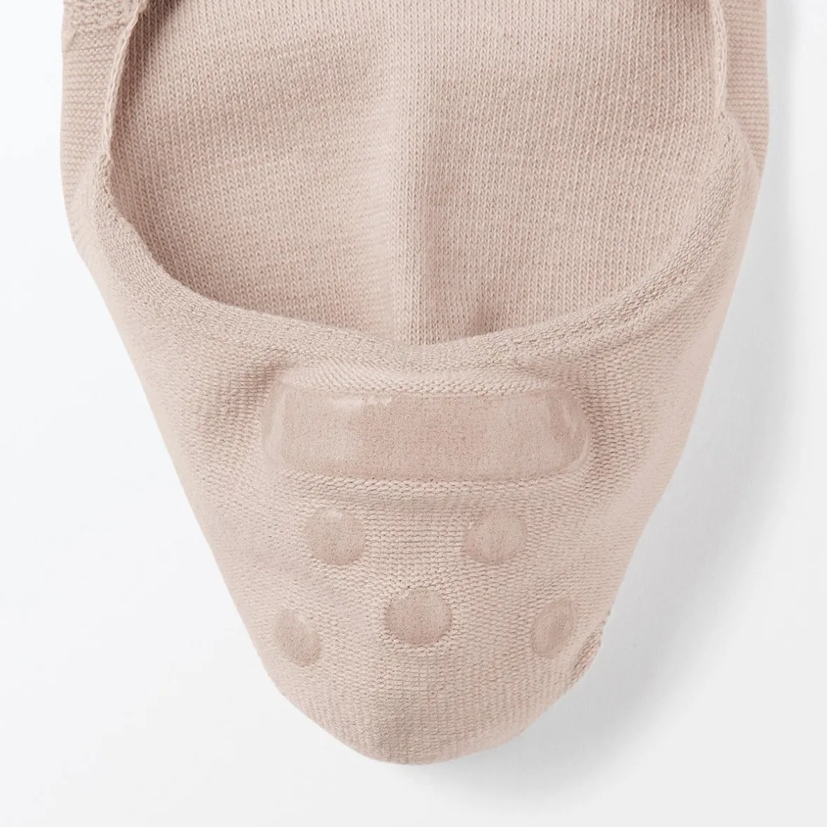 Sale Muji Calcetines finos invisibles con agarre en el talón para mujer Marrón pálido