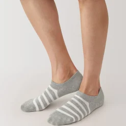 New Muji Calcetines invisibles para deportivas en ángulo recto para hombre ‐ Rayas.