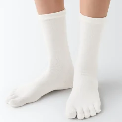New Muji Calcetines Tabi de 5 dedos de ángulo recto para mujer