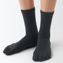 New Muji Calcetines Tabi de 5 dedos de ángulo recto para mujer