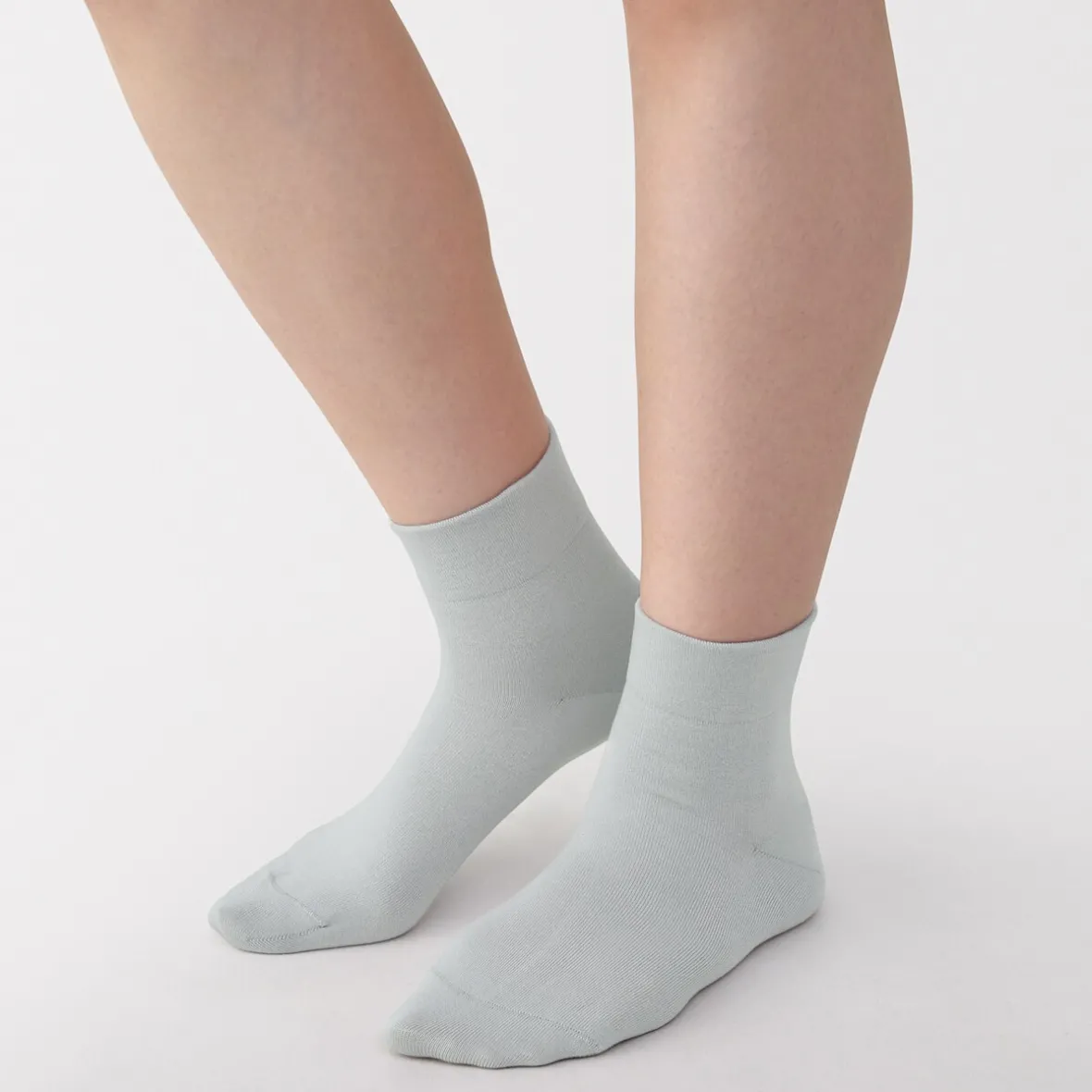 Outlet Muji Calcetines tobilleros de modal mezclado con ángulo recto y puño cómodo para mujer