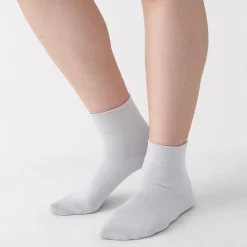 Outlet Muji Calcetines tobilleros de modal mezclado con ángulo recto y puño cómodo para mujer