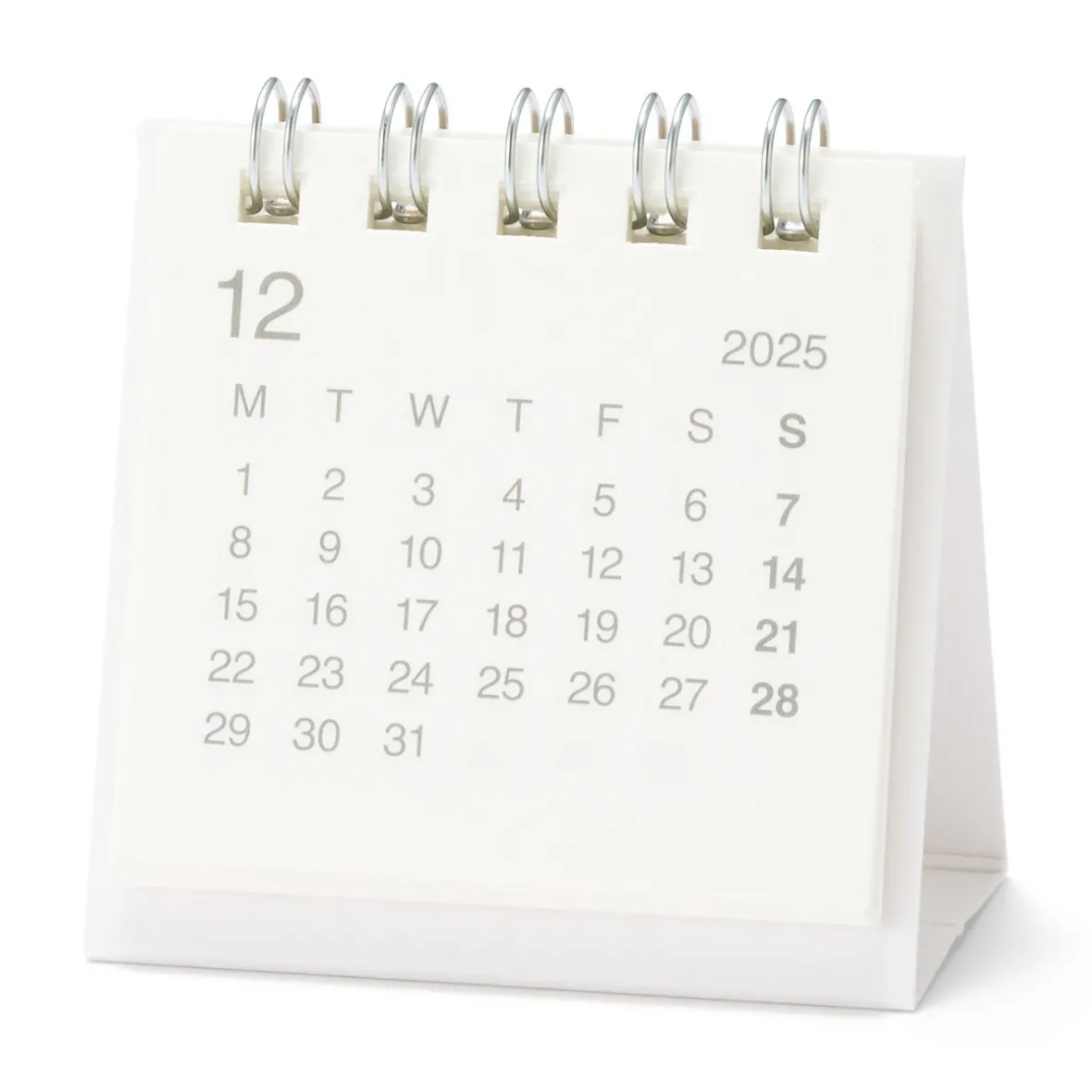 New Muji Calendario de sobremesa de papel bagazo de 2026 - Mini Blanco