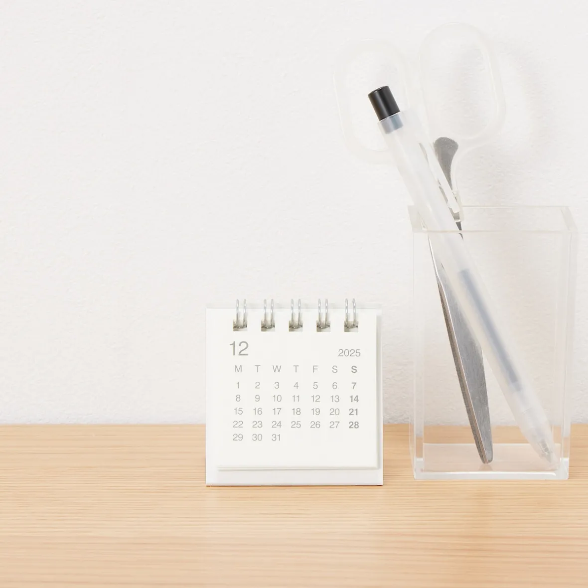 New Muji Calendario de sobremesa de papel bagazo de 2026 - Mini Blanco