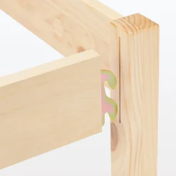 Outlet Muji Cama doble de madera de pino