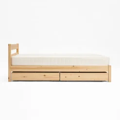 Outlet Muji Cama doble grande de madera de pino