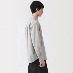 Clearance Muji Camisa con bolsillo de algodón orgánico para hombre