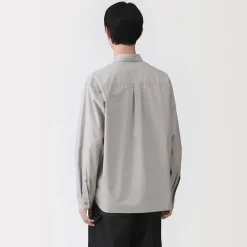 Clearance Muji Camisa con bolsillo de algodón orgánico para hombre