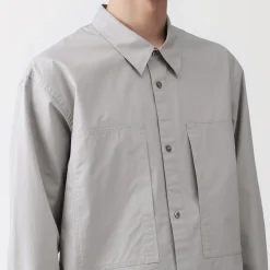 Clearance Muji Camisa con bolsillo de algodón orgánico para hombre