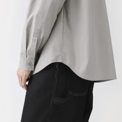 Clearance Muji Camisa con bolsillo de algodón orgánico para hombre