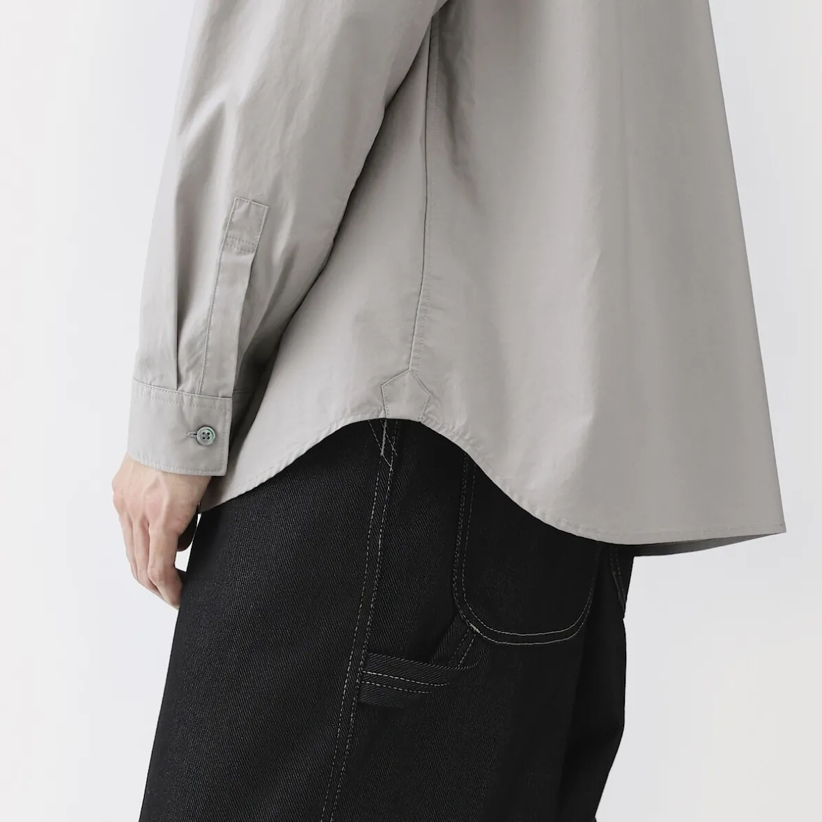 Clearance Muji Camisa con bolsillo de algodón orgánico para hombre