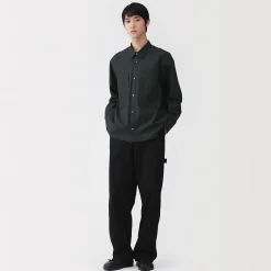 Clearance Muji Camisa con bolsillo de algodón orgánico para hombre