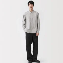 Clearance Muji Camisa con bolsillo de algodón orgánico para hombre