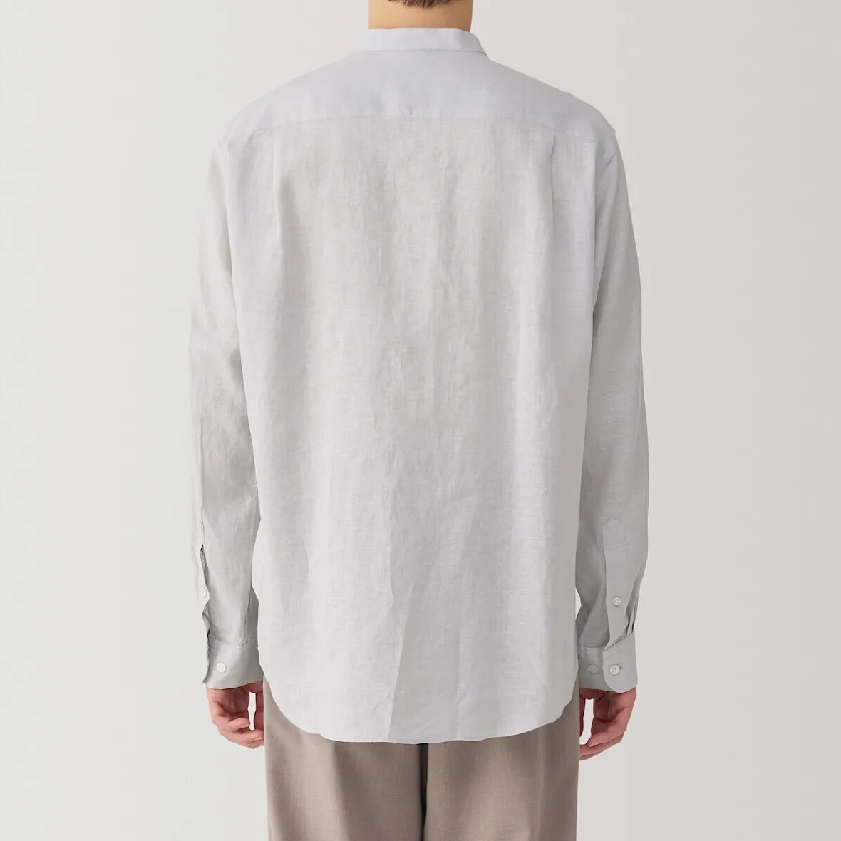Discount Muji Camisa con cuello mao de lino lavado para hombre