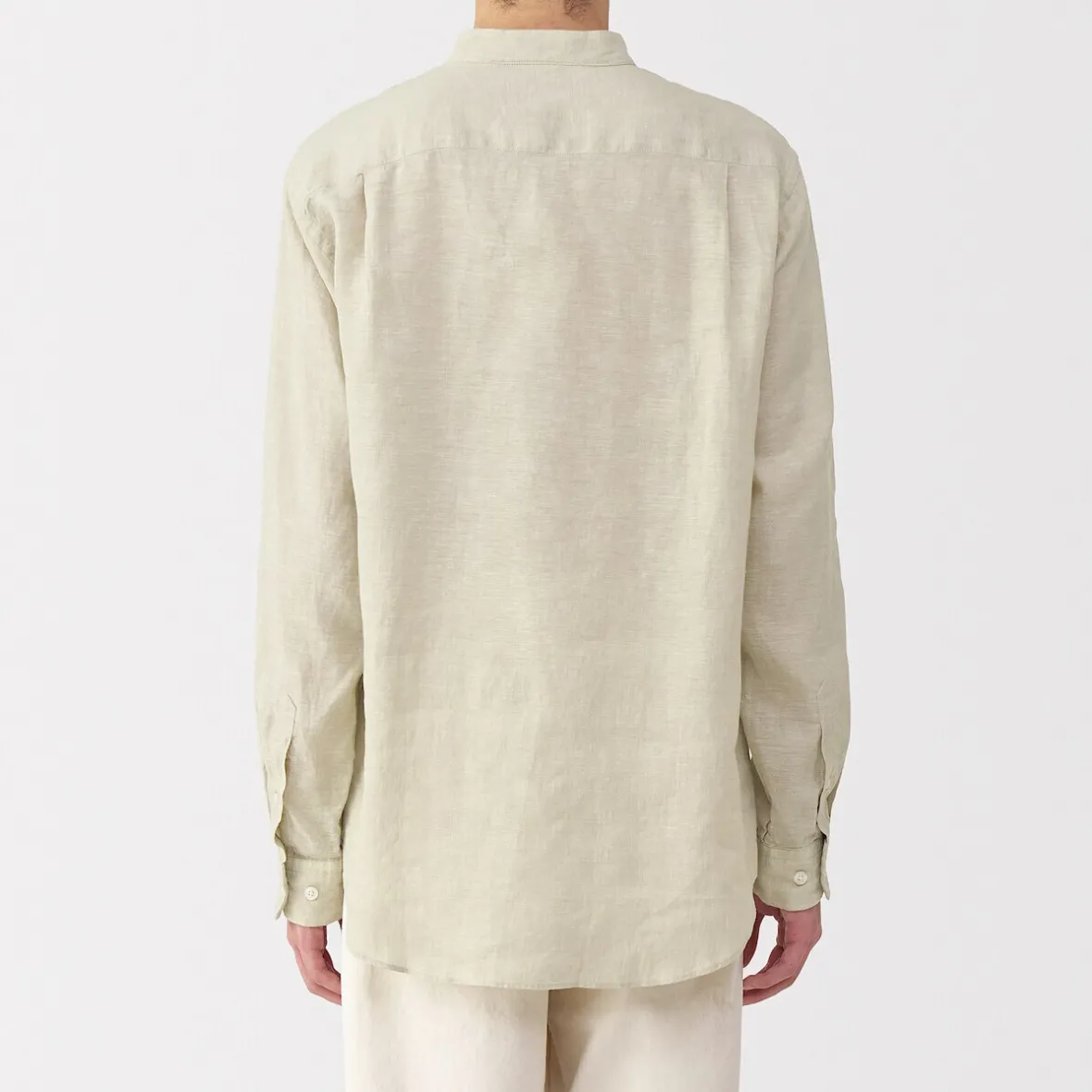 Discount Muji Camisa con cuello mao de lino lavado para hombre