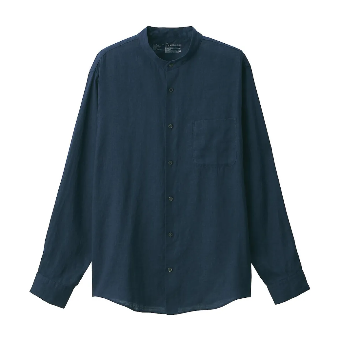 Discount Muji Camisa con cuello mao de lino lavado para hombre