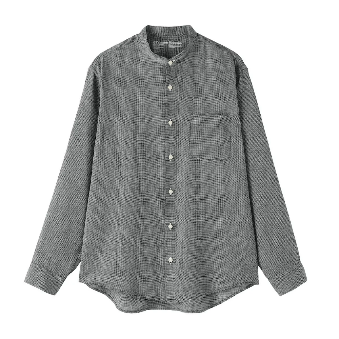 Discount Muji Camisa con cuello mao de lino lavado para hombre