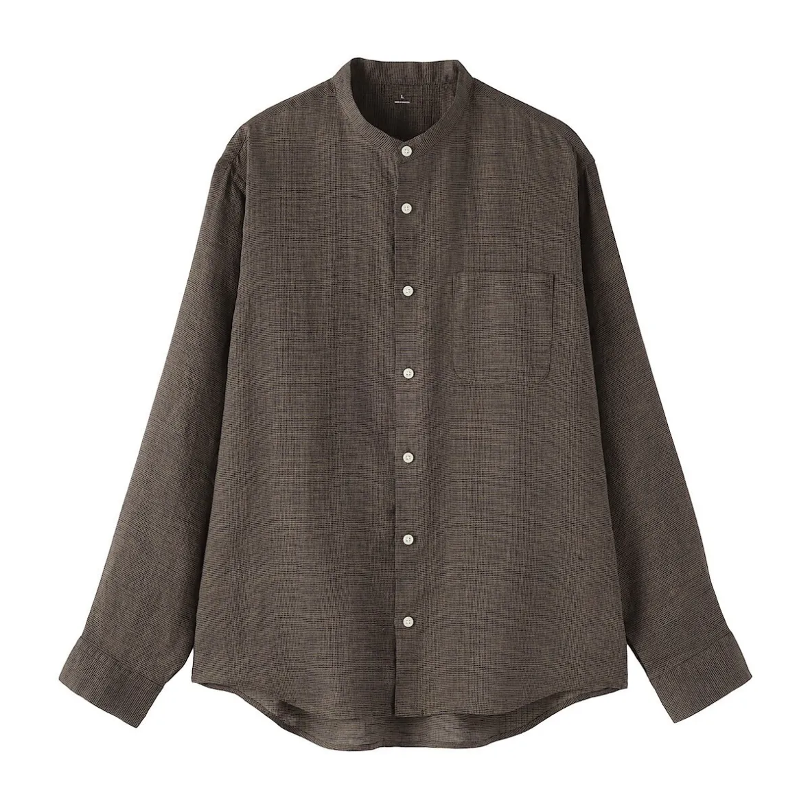 Discount Muji Camisa con cuello mao de lino lavado para hombre