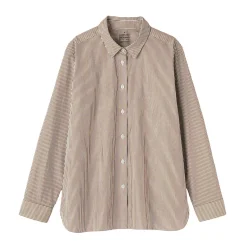 New Muji Camisa de algodón lavado fino para mujer