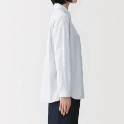 Discount Muji Camisa de algodón lavado fino para mujer