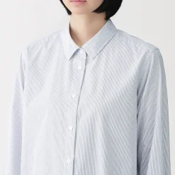 Discount Muji Camisa de algodón lavado fino para mujer