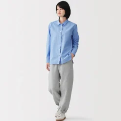 Discount Muji Camisa de algodón lavado fino para mujer