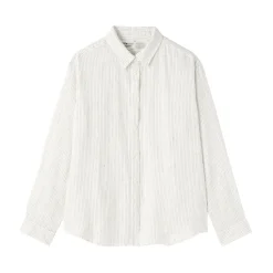 Sale Muji Camisa de lino lavado para mujer