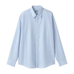 Sale Muji Camisa de manga larga de algodón ancho lavado para hombre