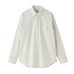 Sale Muji Camisa de manga larga de algodón ancho lavado para hombre