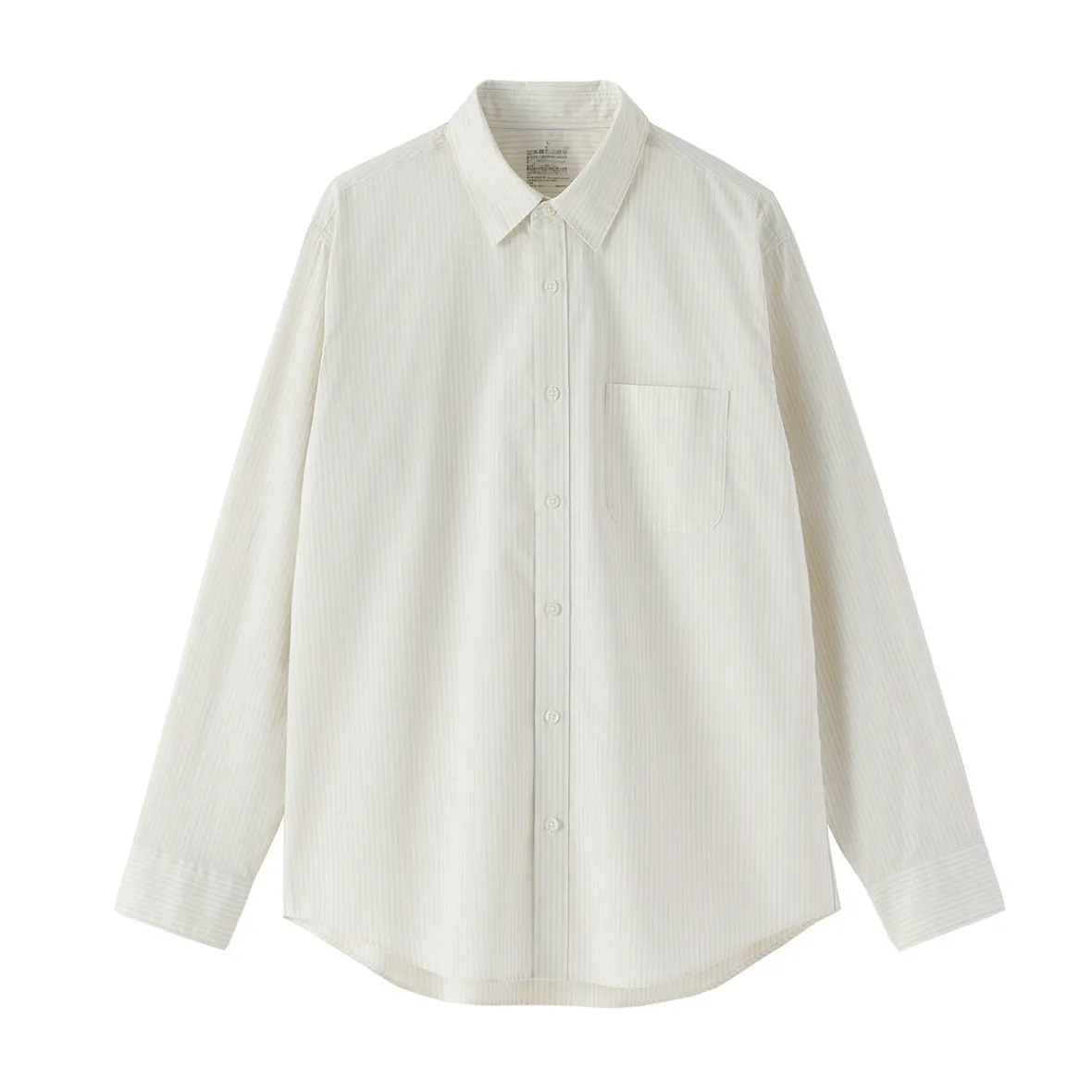 Sale Muji Camisa de manga larga de algodón ancho lavado para hombre