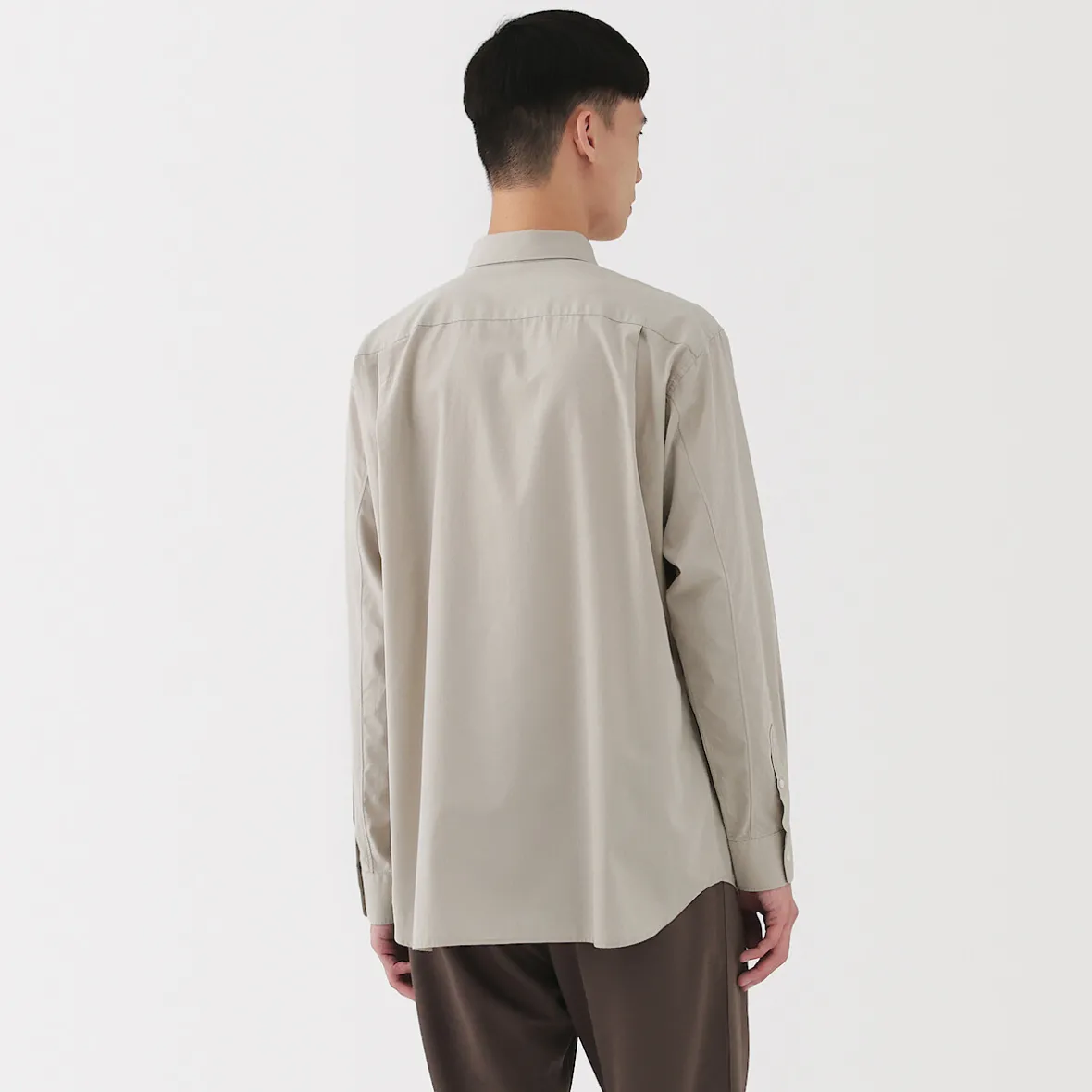 Hot Muji Camisa de popelina de algodón para hombre