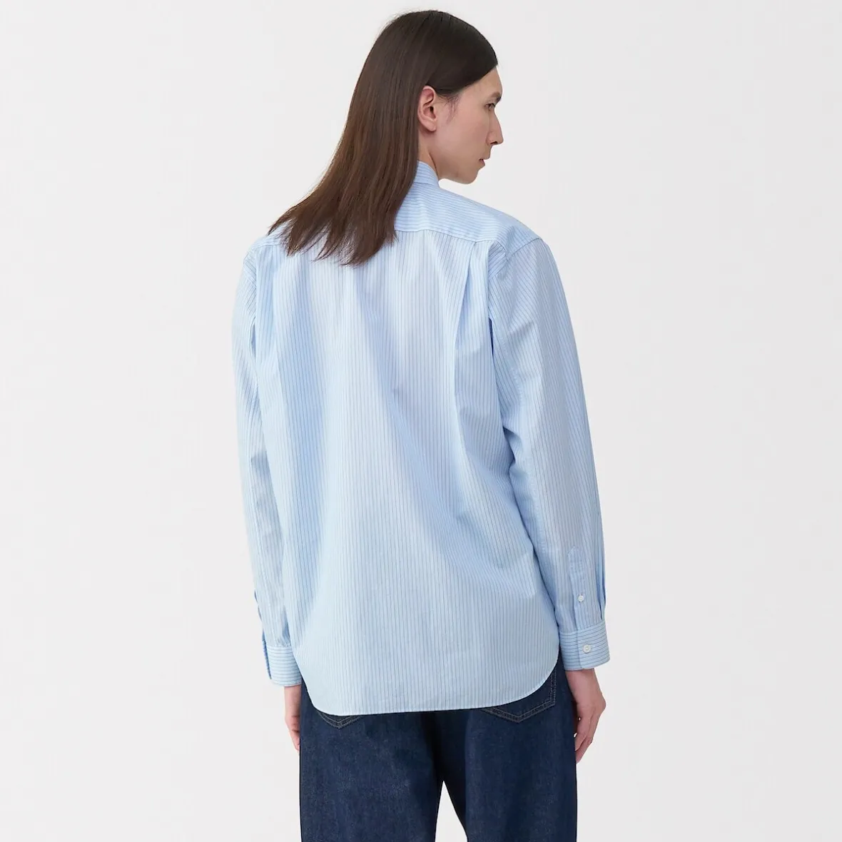 Discount Muji Camisa de popelina de algodón para hombre