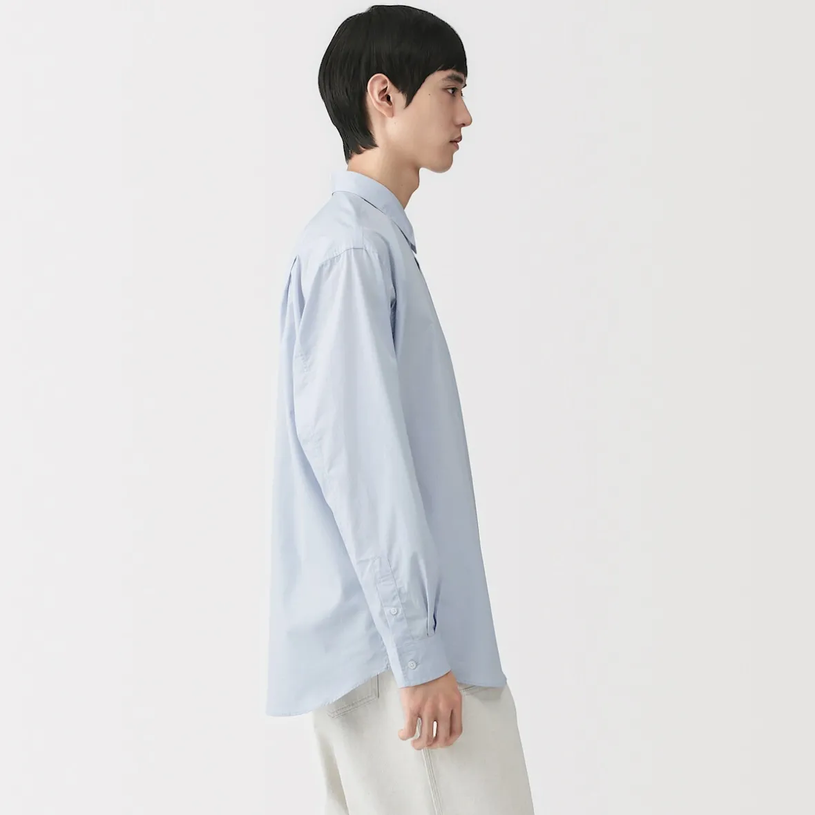 Outlet Muji Camisa de popelín de algodón orgánico para hombre