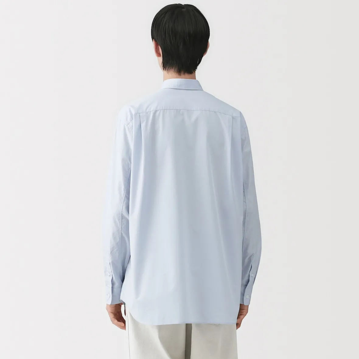 Outlet Muji Camisa de popelín de algodón orgánico para hombre