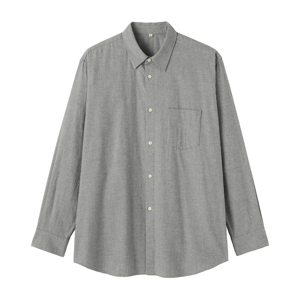 New Muji Camisa de sarga de algodón cepillado para hombre