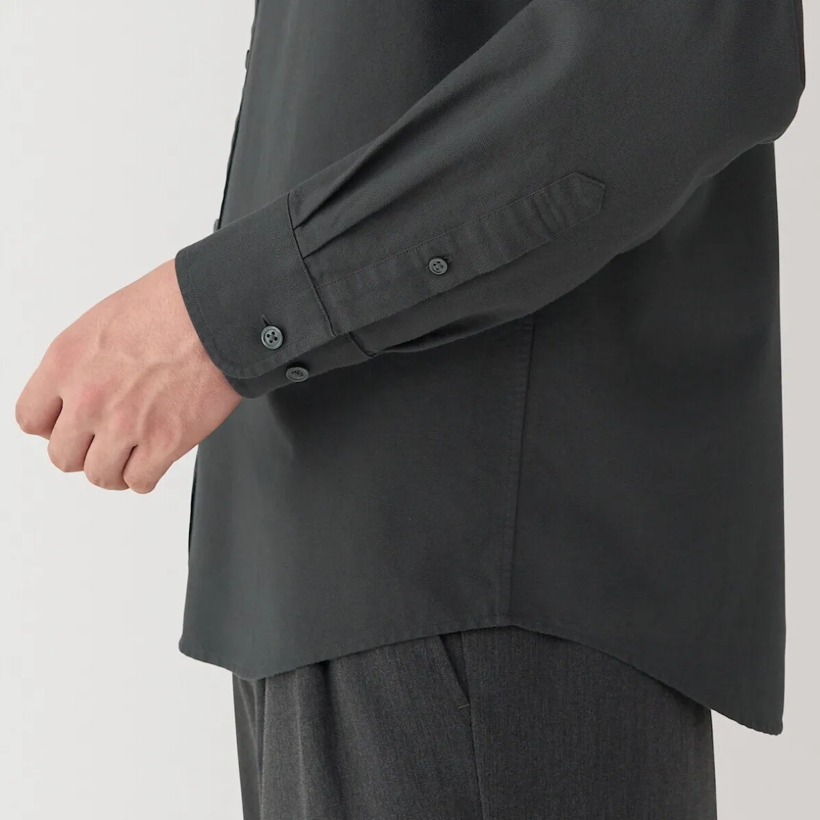 New Muji Camisa estilo Oxford cuello Mao